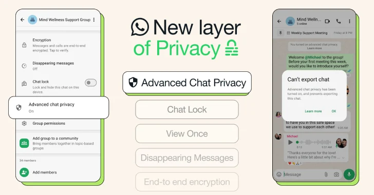 WhatsApp Adds Advanced Chat Privacy to Blocks Chat Exports and Auto-Downloads